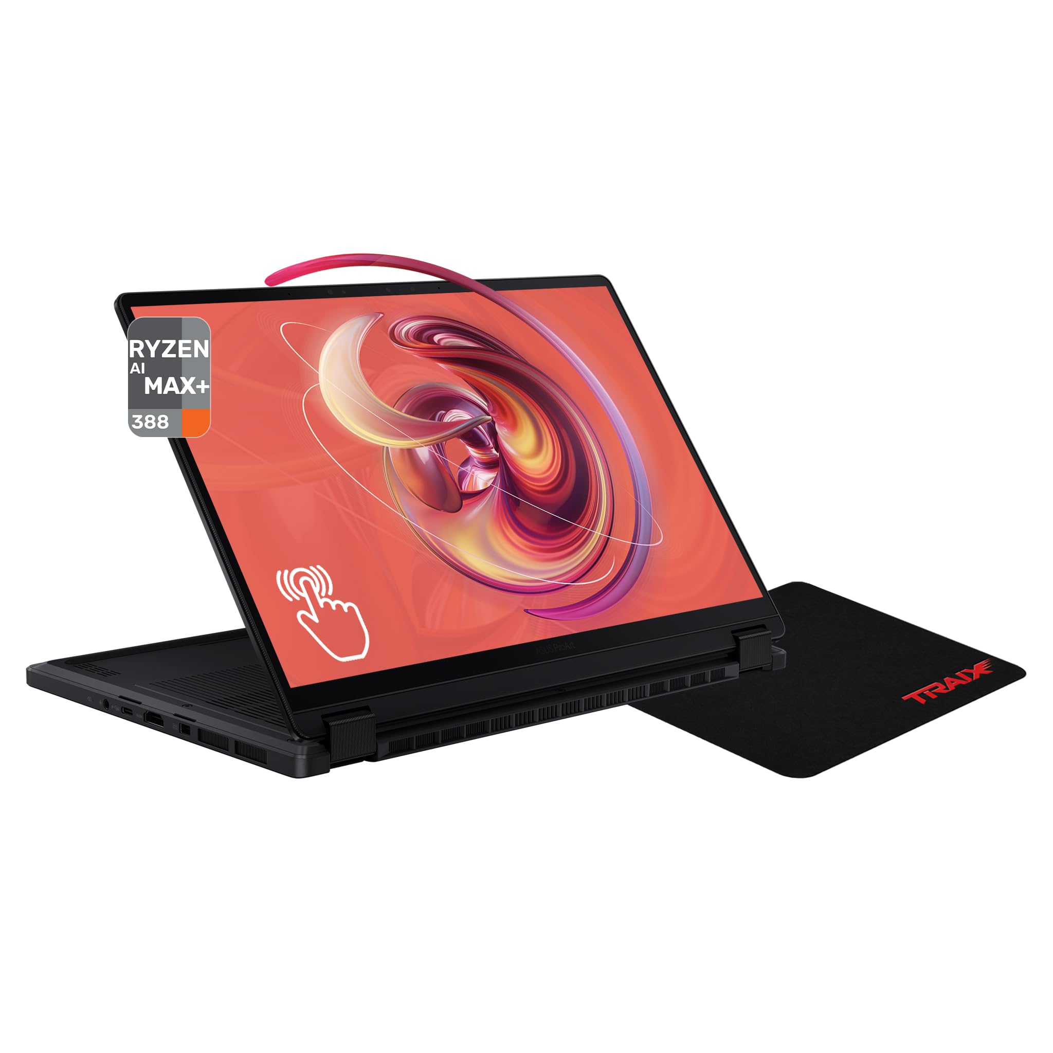 ASUS ProArt PX13 2-in-1 Laptop, AMD Ryzen AI Max+ 388, 32 GB LPDDR5X RAM, 1 TB PCIe SSD, 13.3" 3K (2880x1800) Touchscreen, AMD Radeon Graphics, Backlit Keyboard, W11 Home, Nano Black+Traix Mousepad