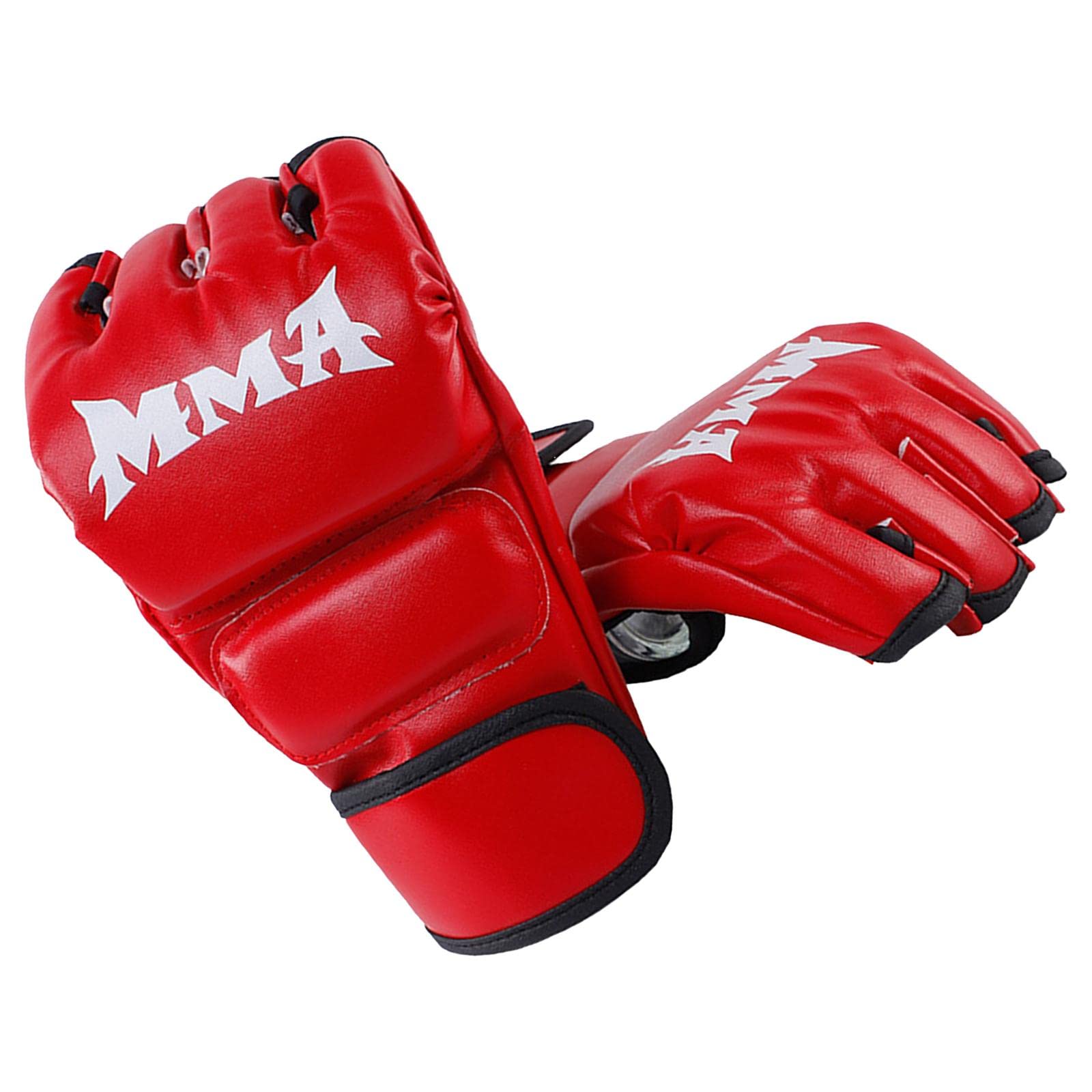 UJEAVETTE® Boxing Gloves Half Finger Open Palms for Grappling Sparring Adult Uni Red (B0C4YS124F) Amazon Price History, Amazon Price Tracker