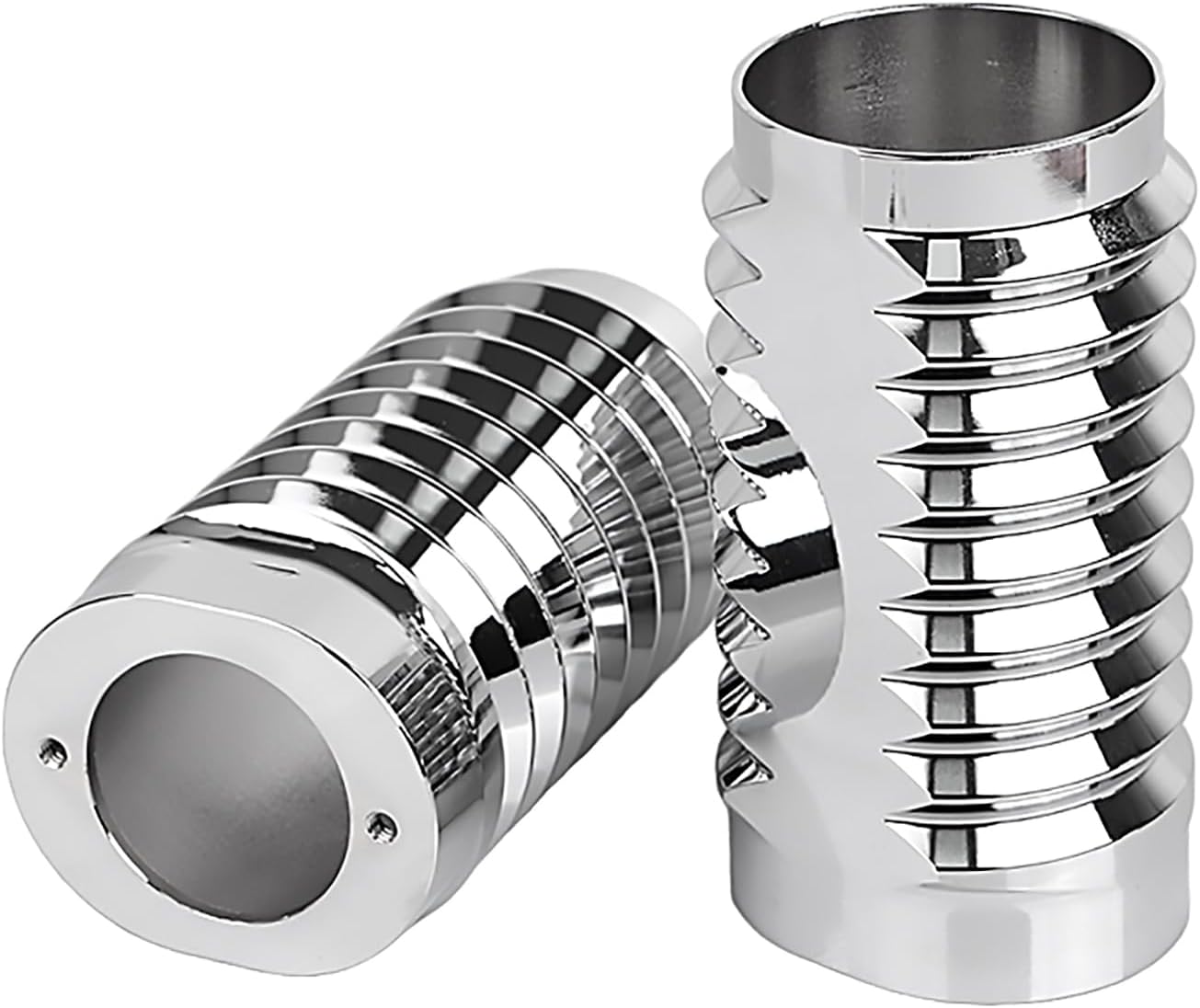 2 Pcs Alumium Chrome Upper Fork Boot Slider Covers Fit for Harley Touring Road King Street Electra Glide Heritage Softail Classic Fat Boy 1996-2013