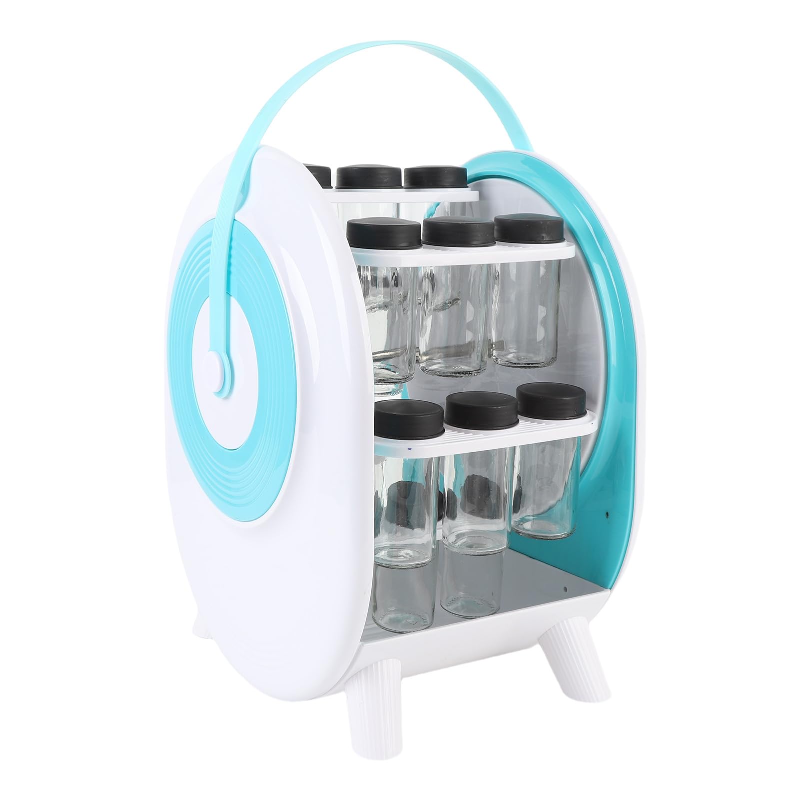Mingzhe Gewürze Rack Multifunktionaler Platz Sparen Stabile Struktur 360 Grad Rotierender Gewürz Organizer für Küchenarbeitsplatte