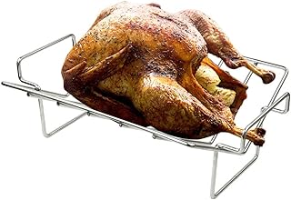 BBQ Grilling Rack for Smoking Turkey Rack Roaster Big Green Egg Accessories,304 Stainless Steel Roast Rack Dual Purpose fit for Large Big Green Egg and Kamado Joe Etc.