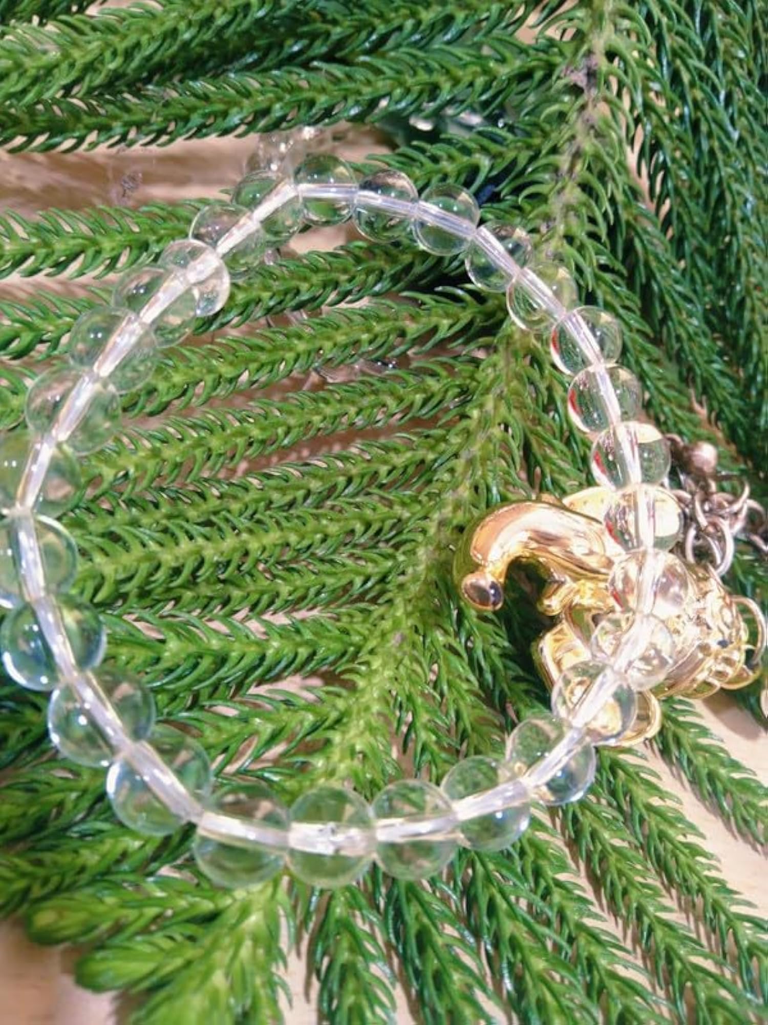 Unisex Natural Sphatik Crystal 8mm Round Bead Stretchable Bracelet