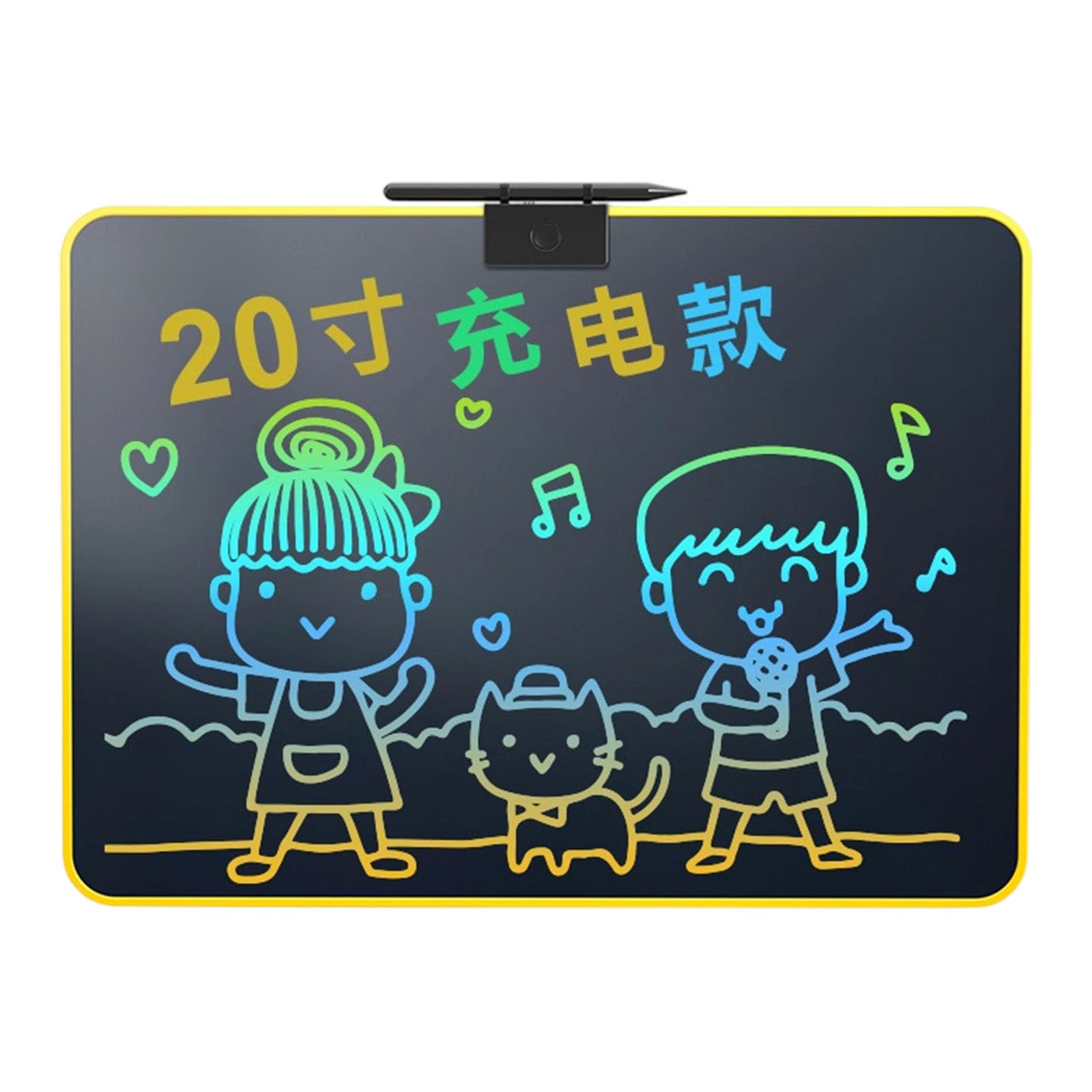 Tavoletta grafica ricaricabile per bambini, schermo LCD da 16, 5 pollici, tavoletta grafica portatile con pulsante cancellazione, per scarabocchi, tavoletta grafica LCD, giocattolo educativo