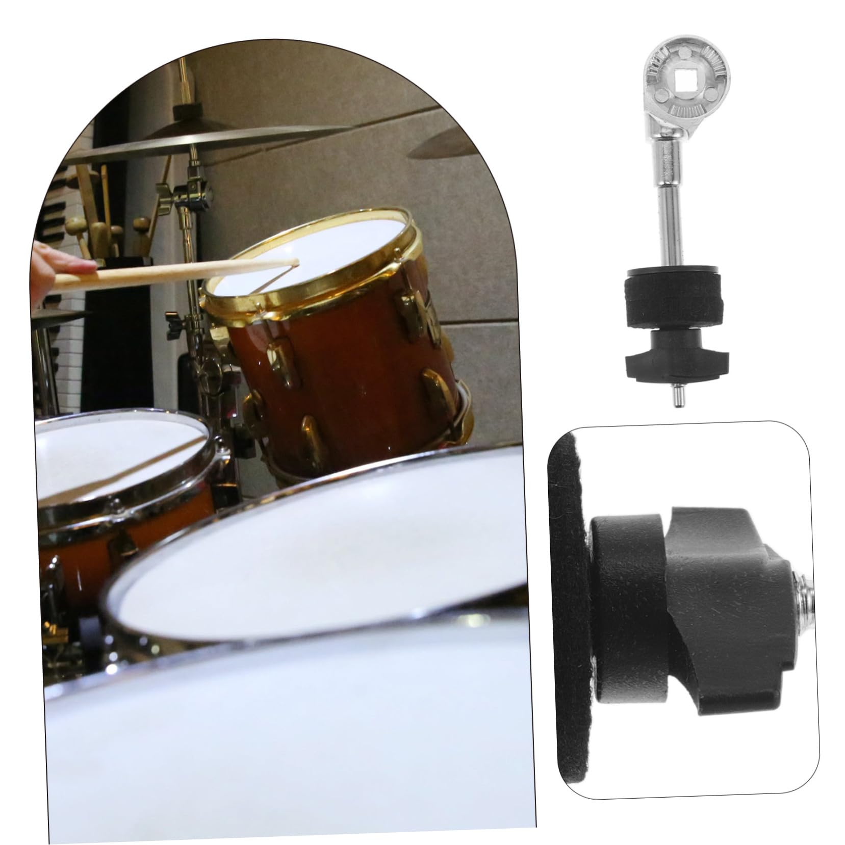 Mikinona Support de Cymbale, Accessoire de Percussion en Métal Noir pour Batterie Performance Stable Améliorant la Qualité Sonore Lors de Concerts