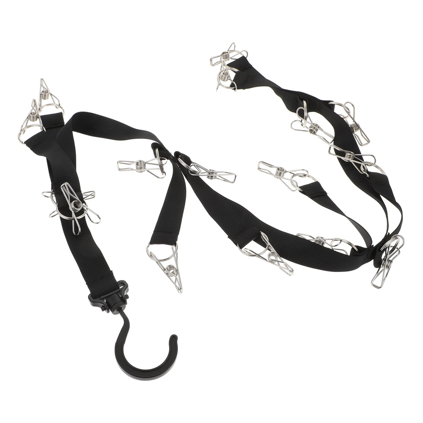 Garneck 1set Camping Line Window Asılı Organizer Outdoor Equipment Racks Holders Clothespins Toys Strap Giyim Farmhouse Keys Kanca Delicate Simple Practical Kitchen Kit Depolama Glass