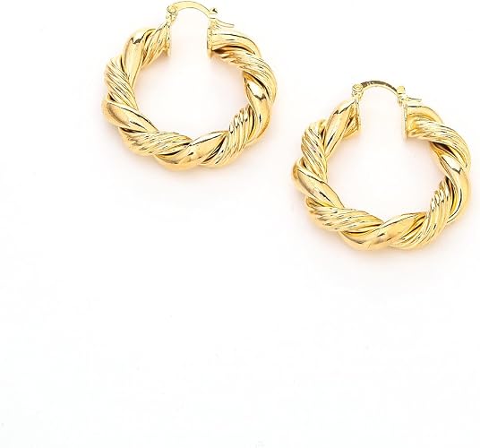 Christmas Gift Ethiopian 18K Gold Plated New Hoop Earrings For
