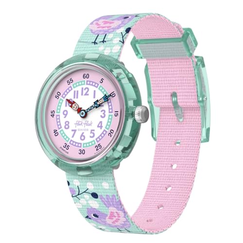 Flik Flak Girl Kids Watch Casual Green Bio-sourced Quartz Waterproof Tweet Tweet