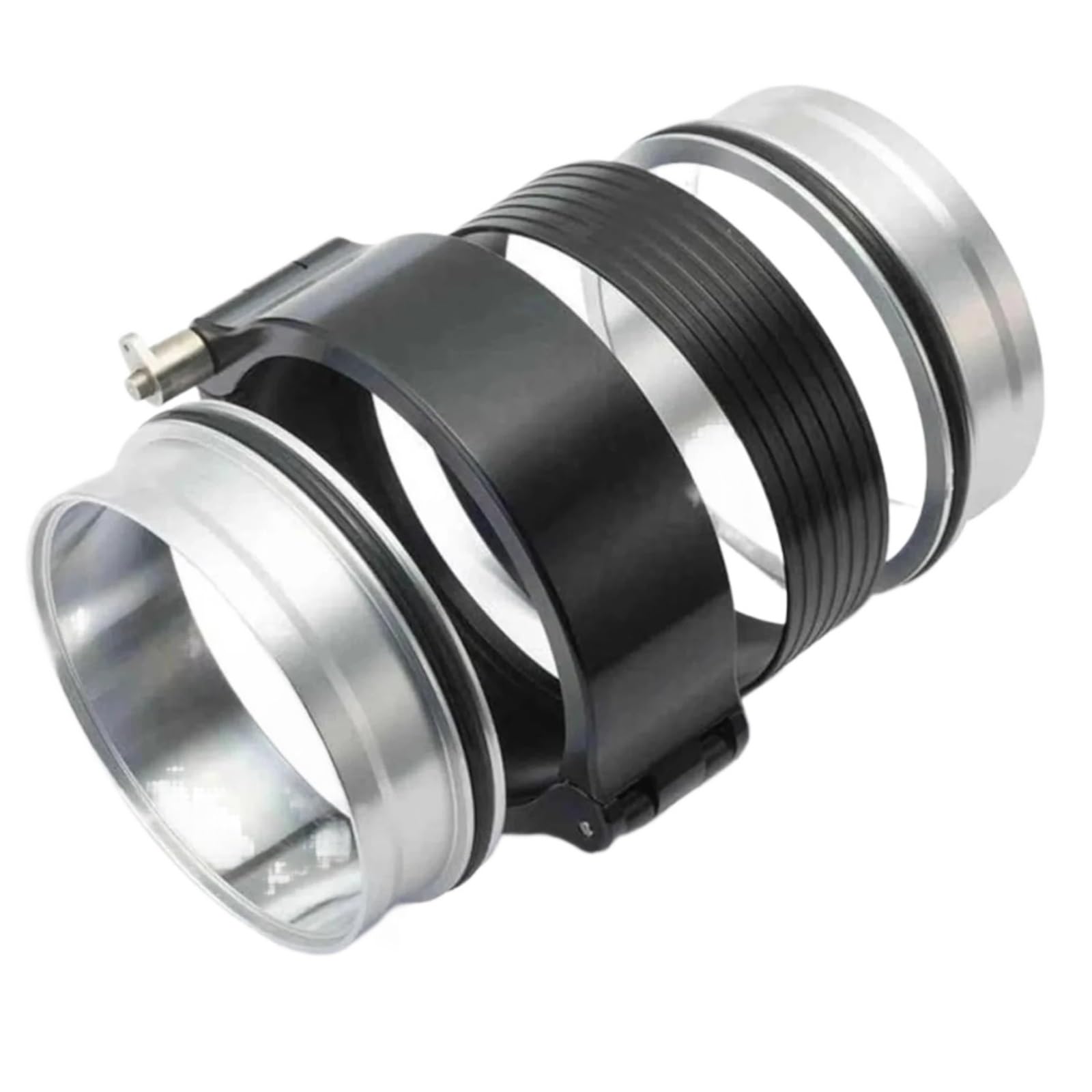 V Band Clamp 2/2.5/3 /3.5/4inch Exhaust V-Band Clamp Quick Release HD Aluminium for Turbo/Intercooler Pipe Black(2.5inch)