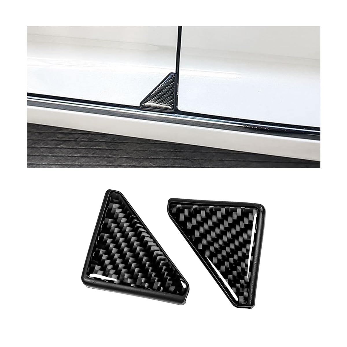 XINHONGJIMAOYI 2Pcs Car Door Corner Protectors for BMW 2er U06 Active Tourer 2022, Waterproof Carbon Fibre Anti-Collision Guards, Durable Scratch-Resistant Edge Trims,Black
