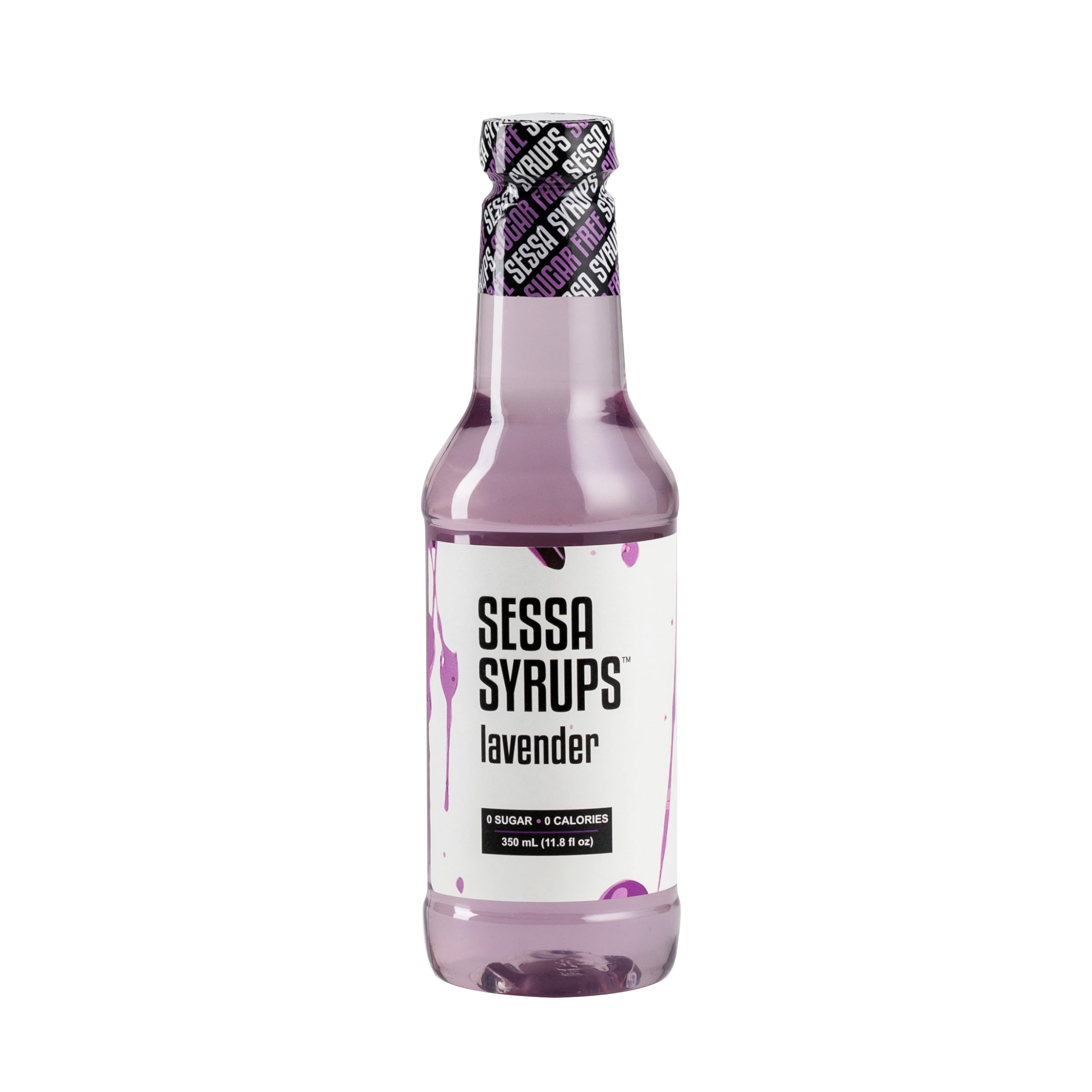 Sessa Syrups Sugar Free Lavender Syrup - 11.8 Fl Oz - Keto-Friendly, Zero Calorie, Gluten-Free - Natural Flavoring for Coffee, Tea, Cocktails, and More