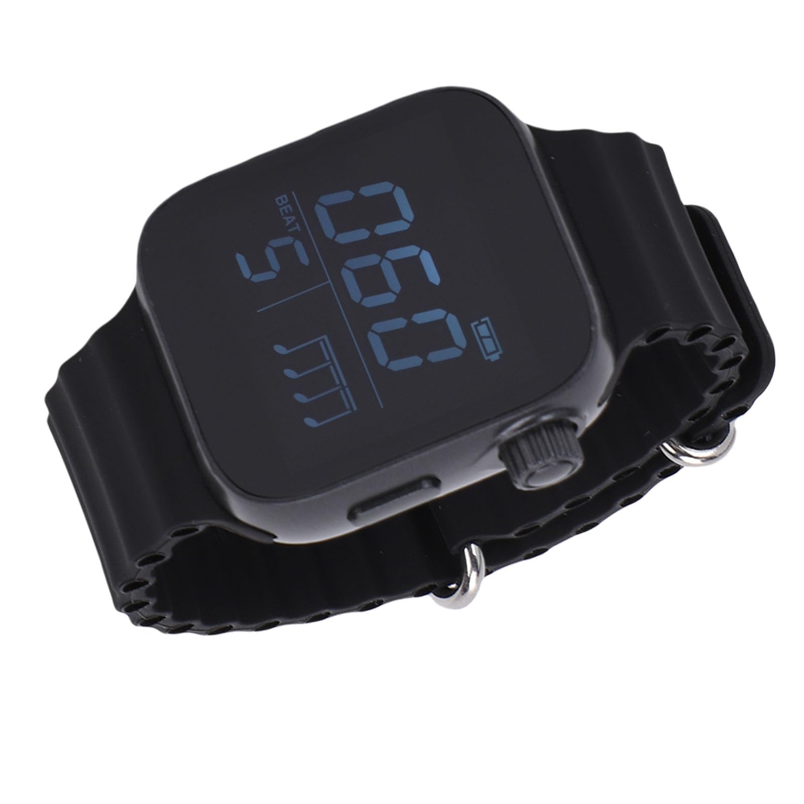 Orologio Metronomo, Metronomo Vibrante Elettronico Indossabile Regolabile 40-240 Bpm, modalità Sportiva Commutabile con Cinturino in Silicone Staccabile, Tracker per Esercitazioni Musicali