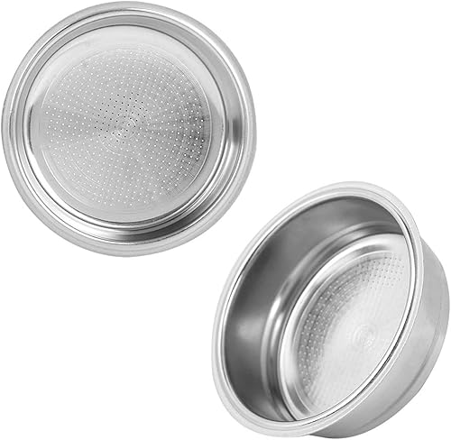 Miniatura 7 de Filtro no presurizado de 2.008 in, cesta de filtro para máquina de café, cuenco de filtro reutilizable de acero inoxidable, cesta individual para