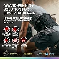 Vista 2 de Modvel Soporte de espalda para dolor de espalda baja para mujeres y hombres - Cinturón de soporte lumbar para ciática, hernia de disco, tensión