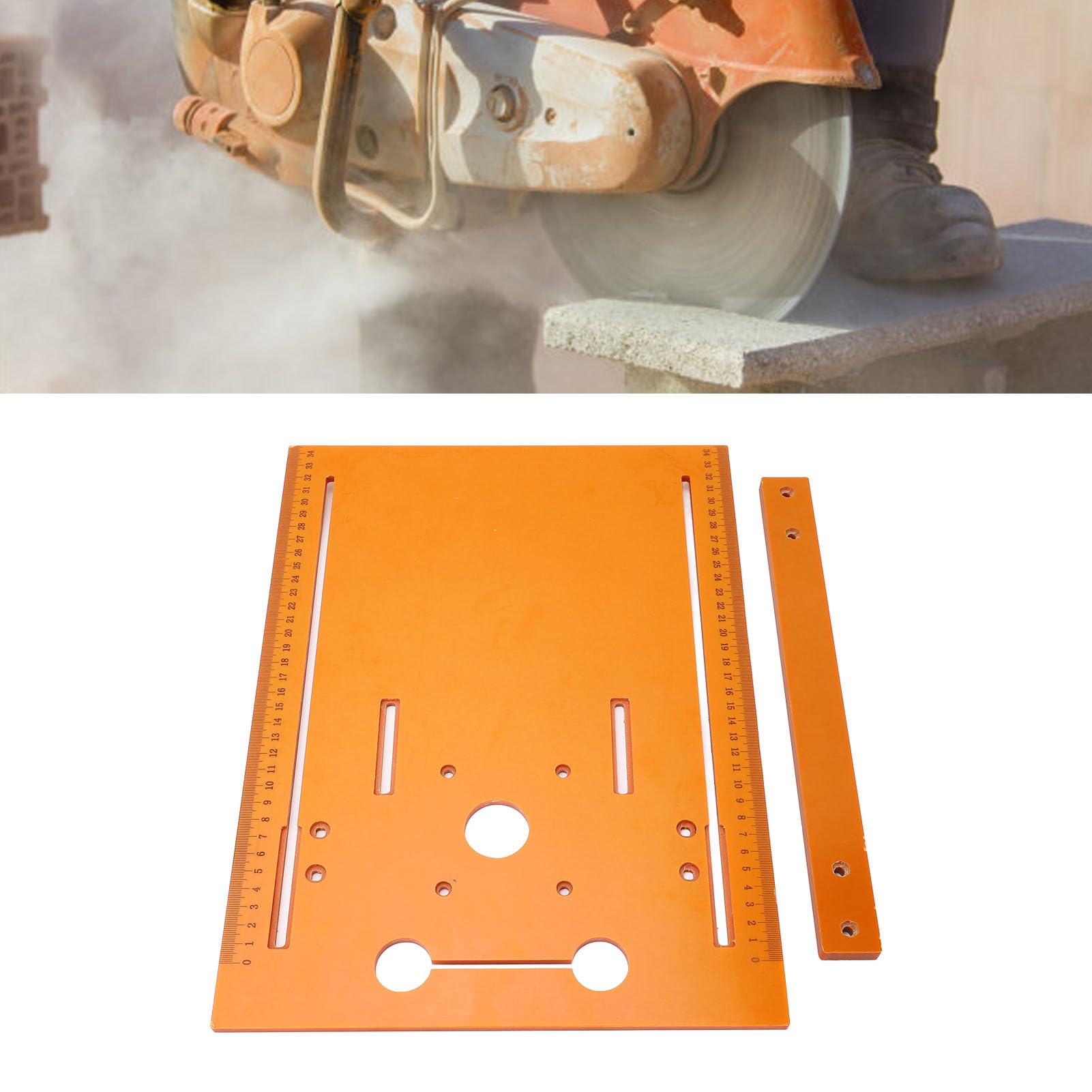 Plaque de base de la machine de découpe Poinçon durable de haute précision Machine de fraige de poche Plaque de guidage pour le travail du bois Spécial fabriqué à partir de