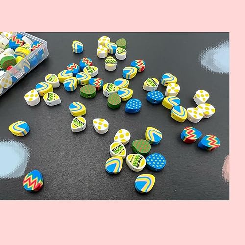 Miniatura 9 de MIIIM 200 cuentas de arcilla, cuentas de arcilla polimérica para cuentas del día de San Valentín, dijes de arcilla para pulseras, cuentas de corazón