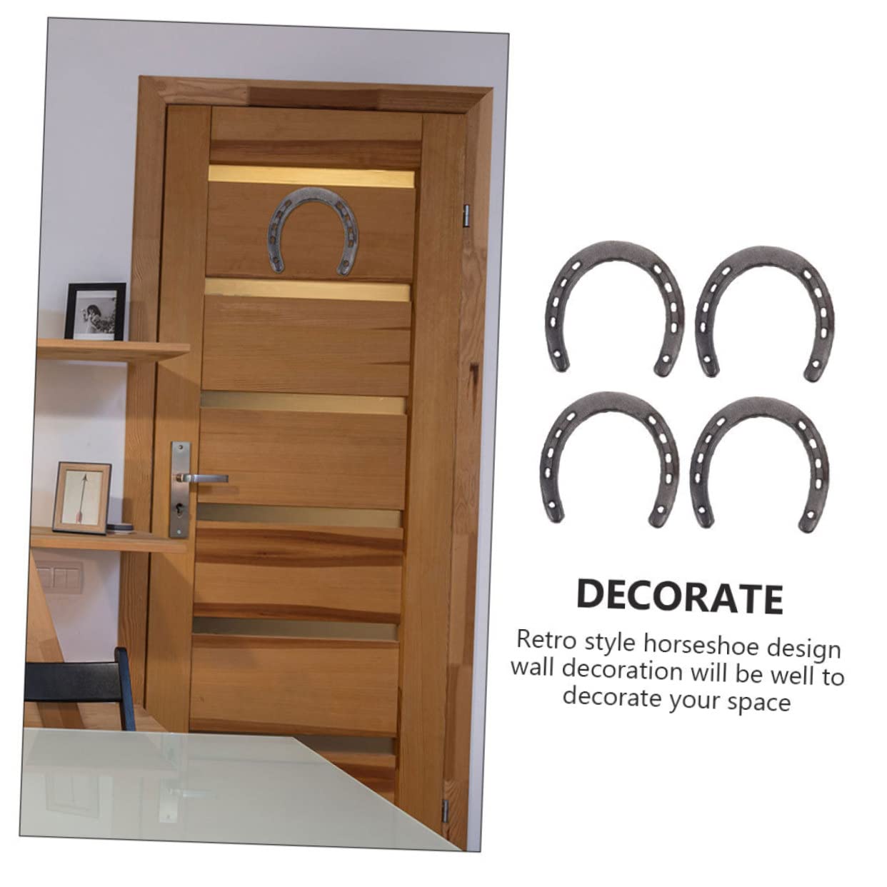 Amazon.co.jp: LEDMOMO 鋳鉄製馬蹄形壁掛け装飾 ヴィンテージスタイル