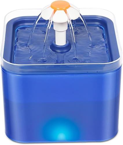 Miniatura 8 de Jowxsx Boquilla de fuente de agua para mascotas, flor amarilla de repuesto para cabeza para fuente de gato, dispensador automático de agua potable