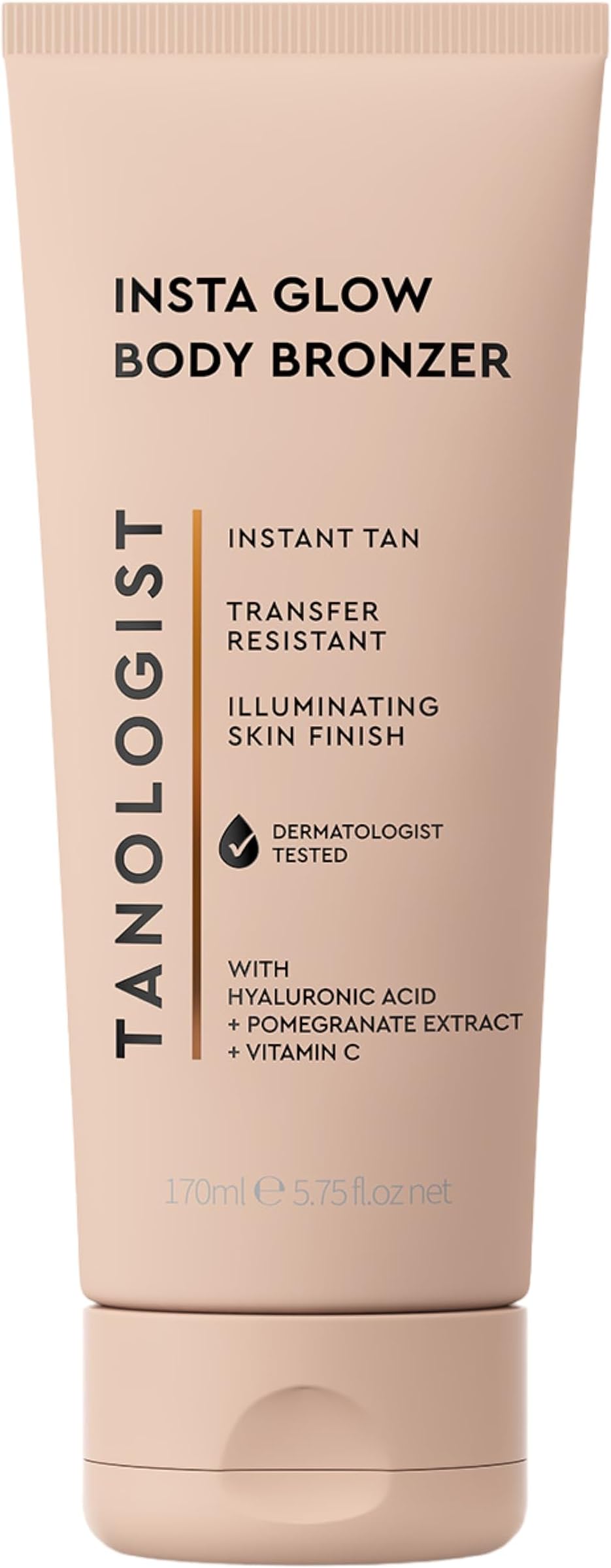 Tanologist Insta Glow Body Bronzer, Instant Illuminating Self-Tan, Hyaluronic Acid & Vitamin C, Streak-Free, Radiant Finish For All Skin Tones, 5.75 fl oz/170 ml Tube