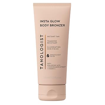 Tanologist Insta Glow Body Bronzer, Instant Illuminating Self-Tan, Hyaluronic Acid & Vitamin C, Streak-Free, Radiant Finish for All Skin Tones, 5.75 fl oz/170 ml Tube