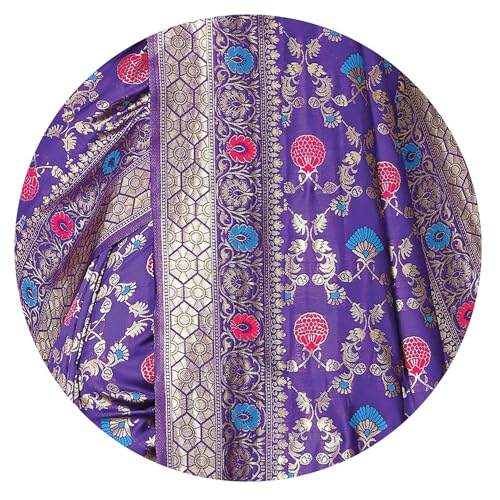 Image of MIRCHI FASHION Women Saree | Jacquard Banarasi Silk Woven Ethnic Motif Office Wear Sari