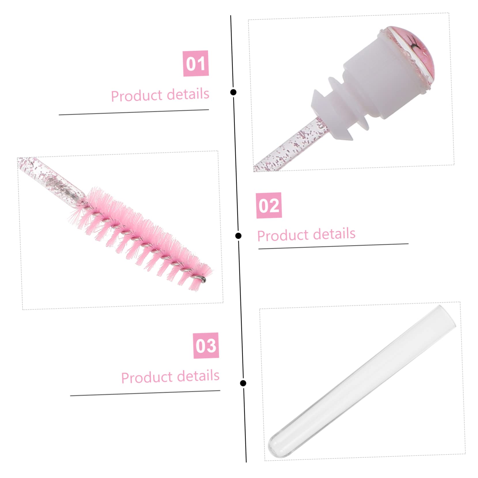 FOYTOKI 10Pcs Eyelash Brush Convenient Makeup Tool for Women Lightweight and Portable for Mascara Application and Eyelash Grooming with Pattern