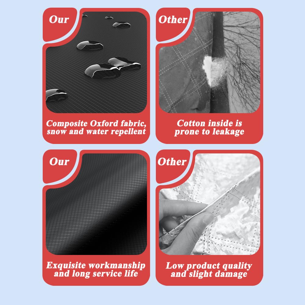 Anyingkai Couverture Pare-Brise Voiture,Protection Pare Brise Hiver,Bâche Pare Brise Protection Magnétique,Bache Voiture Anti Givre Repliable,pour et Neige, Soleil, Poussière