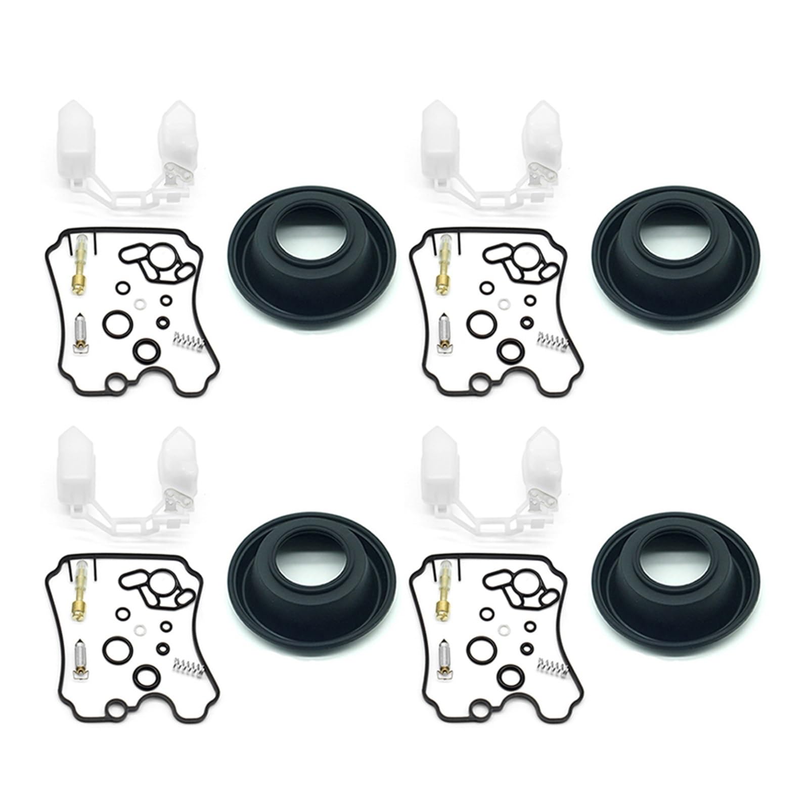 Kit de Carburador para Yamaha YZF750R 1993-1998 Kit De Reparación Carburador Membrana Diafragma Vacío Flotador Vavle 4 Juegos Piezas(4 Sets D)