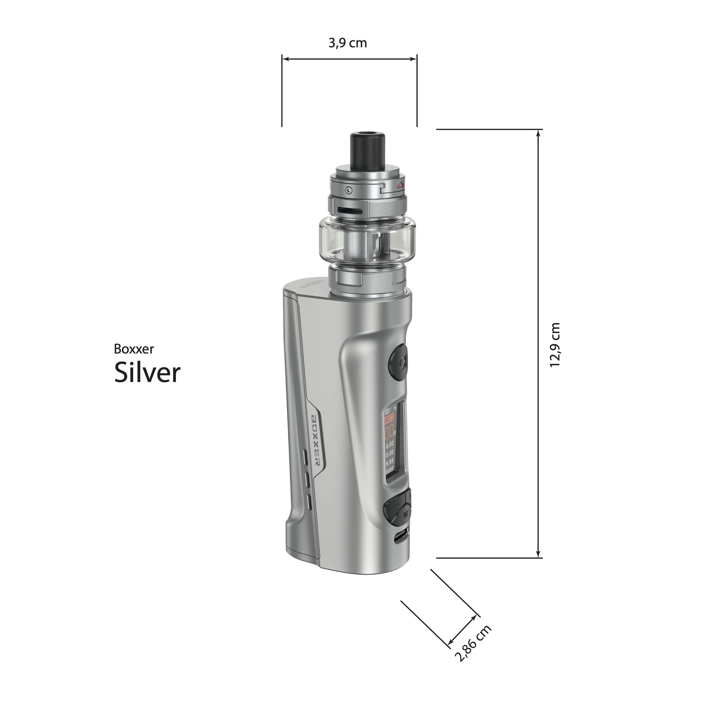 Aspire Boxxer Kit 80 W 4.0 ml E-Cigarette Nicotine-Free Colour Silver: Amazon.de: Electronics & Photo Aspire Boxxer Kit 80 W 4.0 ml E-Cigarette Nicotine-Free Colour Silver: Amazon.de: Electronics & Photo