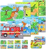 🦘 Juguete de aprendizaje educativo - nuestros rompecabezas ayudan a capacitar el pensamiento y la imaginación constructivos de su bebé, desarrollar la coordinación de los ojos a mano y cognitiva; Cultiva la paciencia de su hijo. Y también es un gran juguete de interacción entre padres y niños.