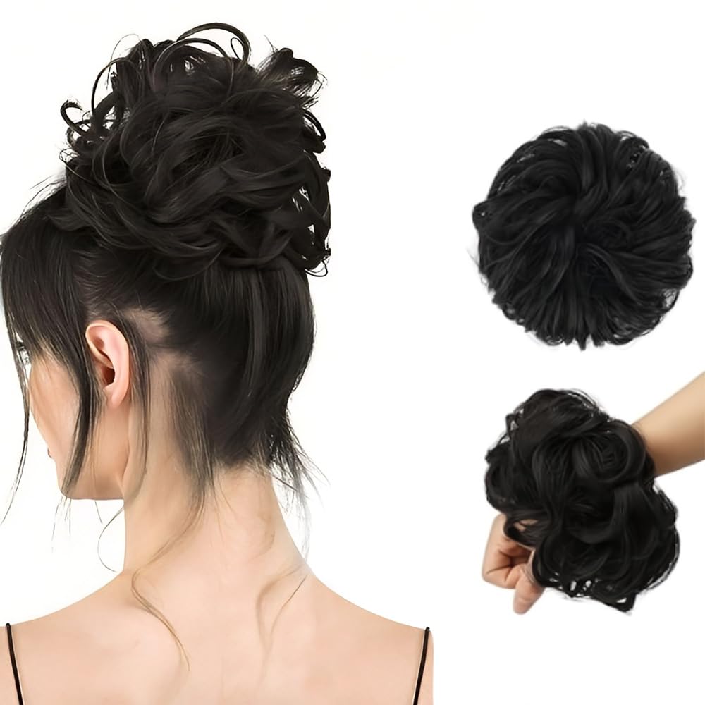 D-DIVINE Natural Black Rafall Juda Bun Fashion Hair Extension For Women