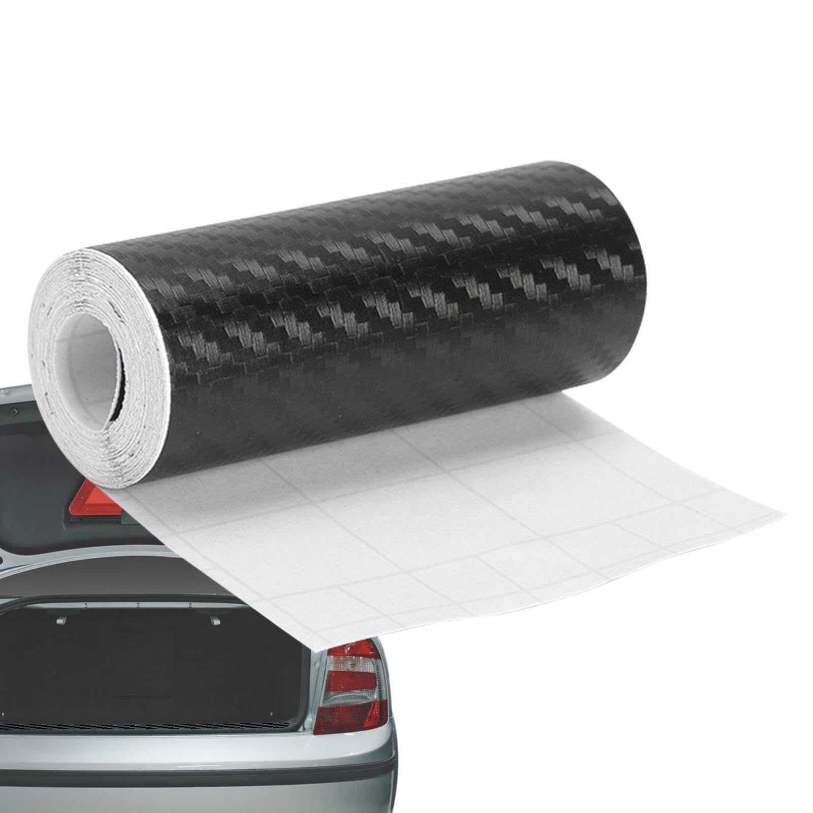 Genérico Pegatinas de Fibra de Carbono para Coche, Pegatinas para Coche Wrap Film Tape, Etiqueta engomada autoadhesiva Impermeable de la Hoja de la Armadura de la Tela Cruzada, Etiqueta engomada