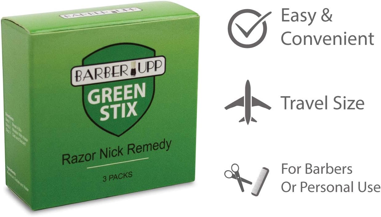 Styptic Stick Shave Accessories (Green Stix, 3 Pack) Stops Bleeding For Razor Nicks For Men & Women - Sanitary and Great For Barbers or Personal