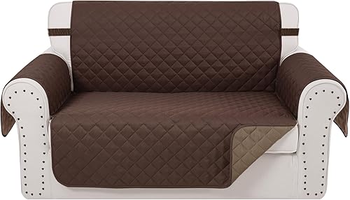 Miniatura 8 de Luxshare Home Reversible Oversized Sofa Covers Couch Cover Furniture Protector for Dogs Elastic Straps Water Resistant(XLSofa,ChocolateChocolate)