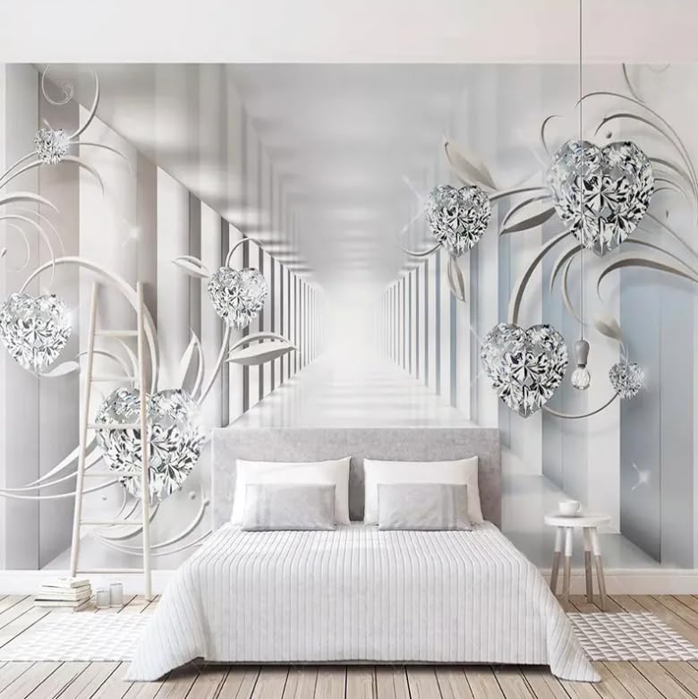 Papier peint 3D espace pour relooker un mur de salon sombre ou vide