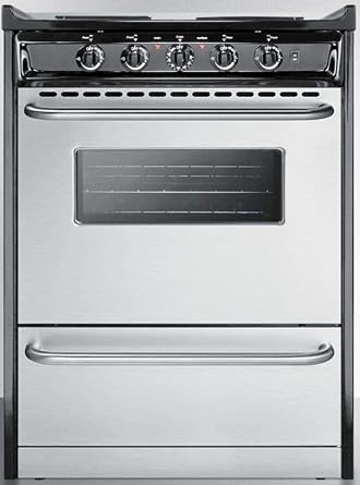 Professional Series TEM610BRWY 24 Slide-In Electric Range with 4 Coil Elements 2.9 cu. ft. Oven Capacity Storage Drawer Oven Window and Tower Bar Handles in Stainless Steel