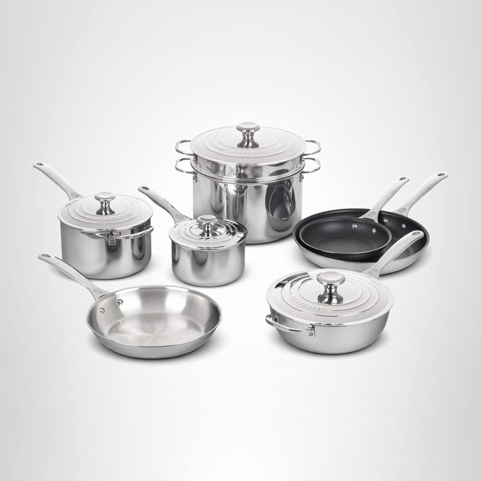 LE CREUSET ステンレス製コランダーセット 3個 Amazon.com: Le Creuset Set of 3 Stackable Colanders: Home & Kitchen
