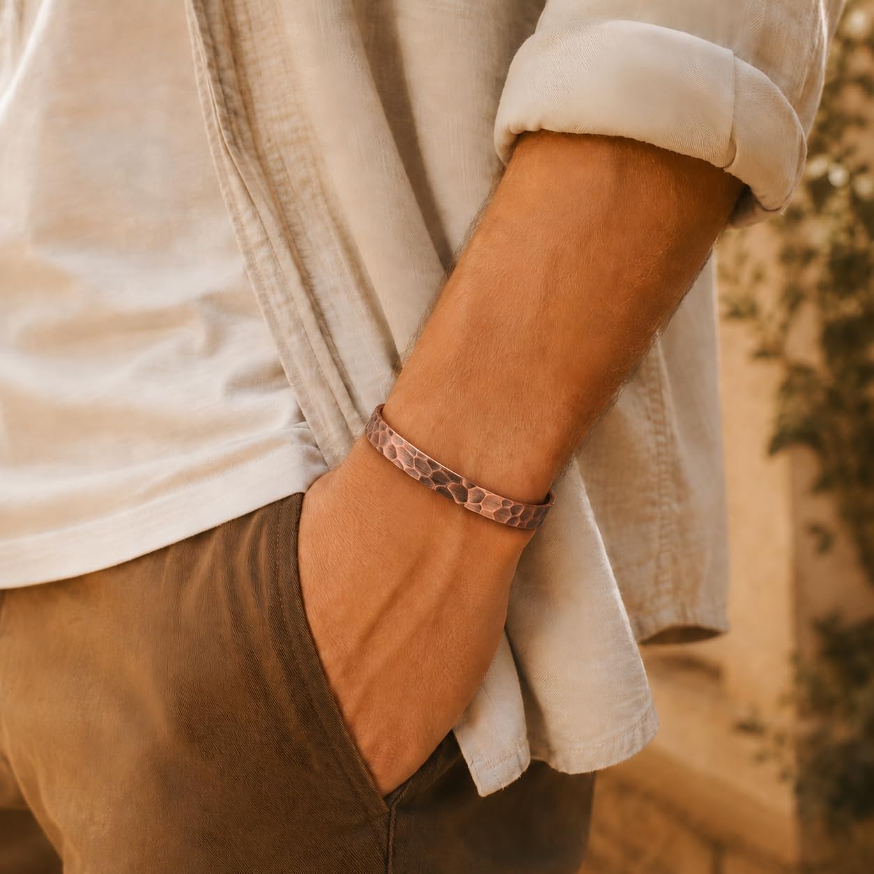 Pure Copper Bracelet for Men & Women, Adjustable Vintage Open Copper Bangle Handmade Jewelry Gifts in Multiple Retro Designs image 5