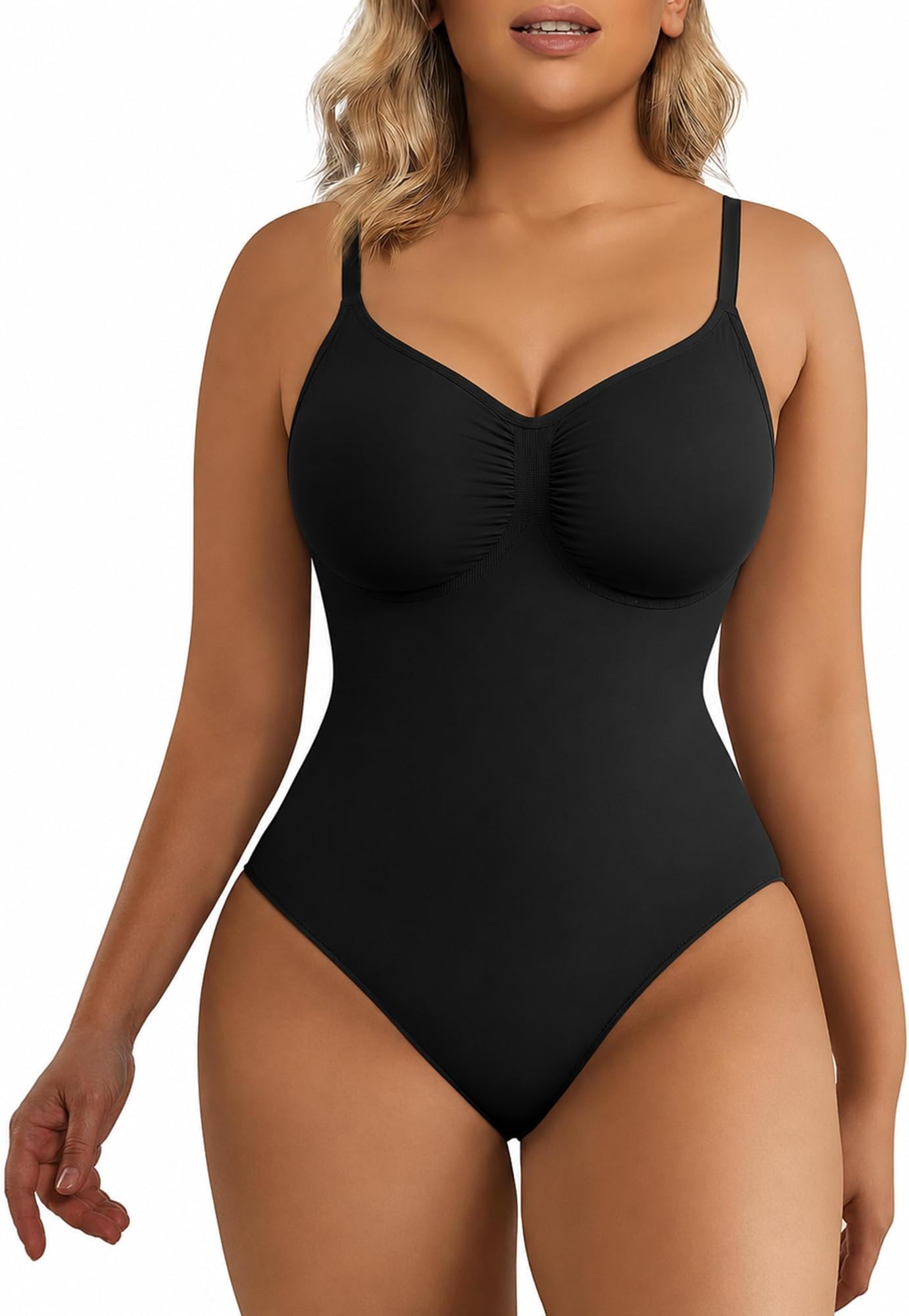 Women's Shapewear Bodysuit Tummy Control Body Shaper Seamless Sculpting Snatched Waist Body Suit