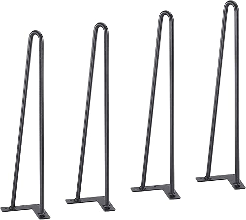 Miniatura 12 de VEVOR Patas para muebles de horquilla de 19 pulgadas, proyectos de bricolaje de metal para el hogar, mesita de noche, mesa auxiliar, escritorio,