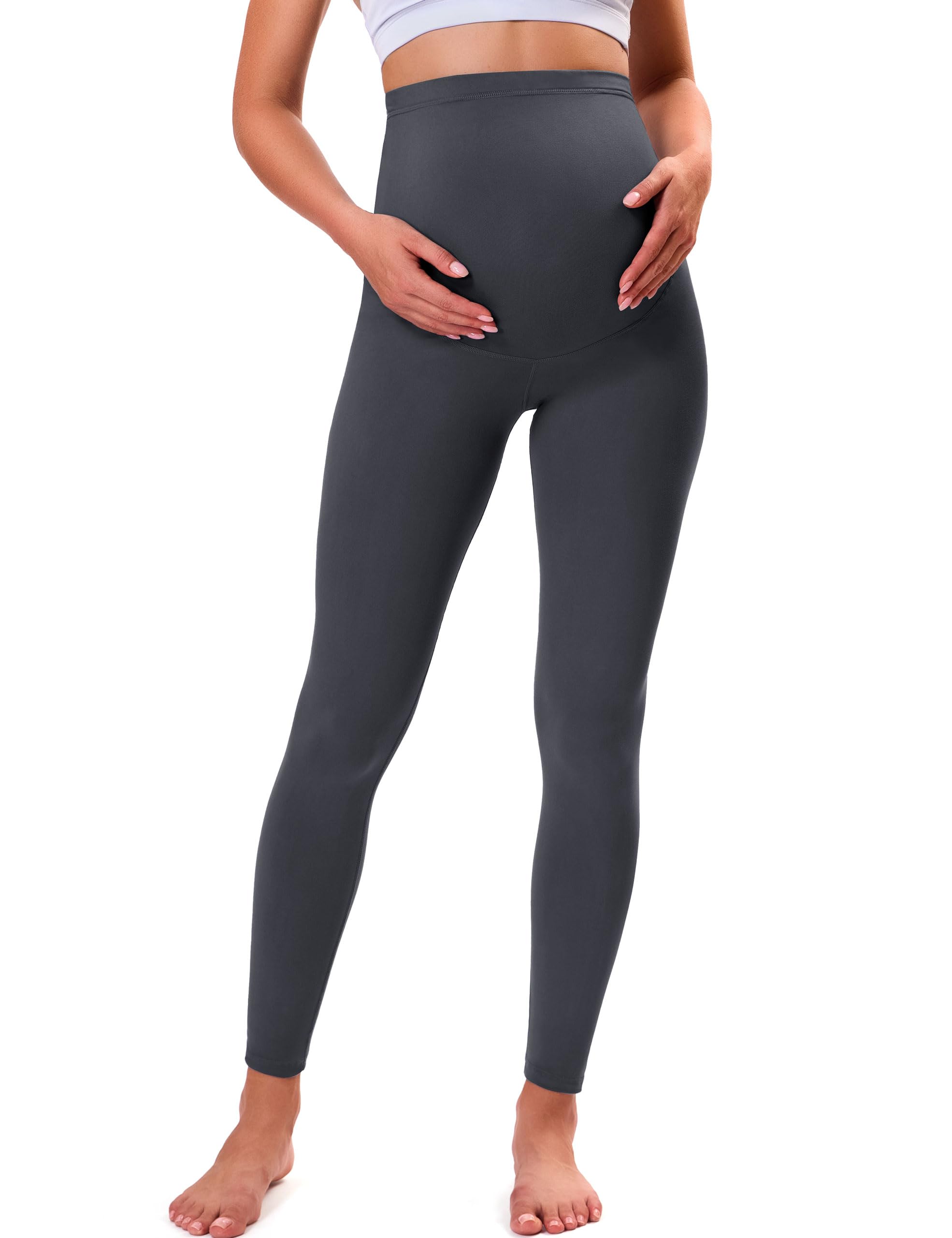 VALANDY Creamlush Leggings premaman sopra il pancione Burroso Morbido Supporto Pancia Regolabile Vita Alta Pantaloni Gravidanza Yoga Pigiama