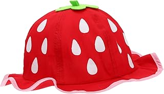 Baby Sun Hat Baby Beach Hat Summer Hat Summer Baby Clothes Fisherman Sun Hat Costume Strawberry Bucket Hat Wide Sun Hat Adjustable Strap Fisherman Hats Cotton Hat Red Baby Hat