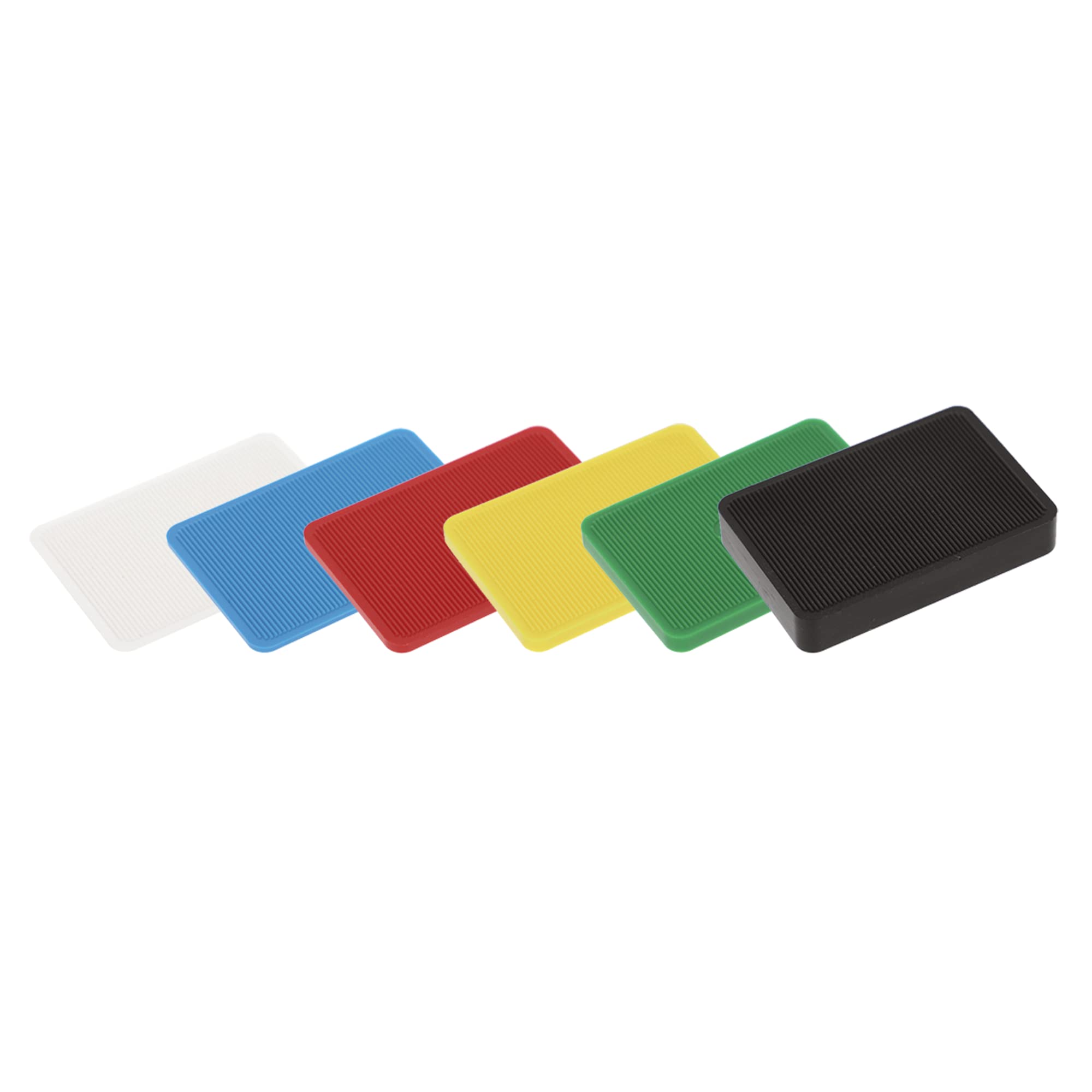 JCUGSBS Lot De 16 Plaques De Calage Haut De Gamme 60x40mm - Épaisseurs 1.5/3/5/10mm - Jusqu'à 5 Tonnes - Blocs Plastique Polypropylène