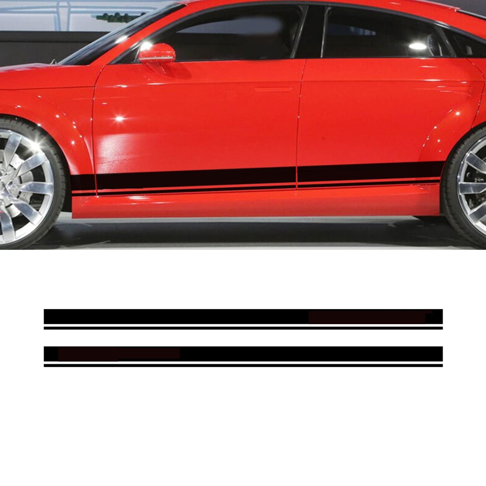 UNCLE LIAO Car Side Skirt For TT 8n 8j 8s MK1 MK2 MK3 Auto Car Door Sticker Side Step Skirt.,Blue