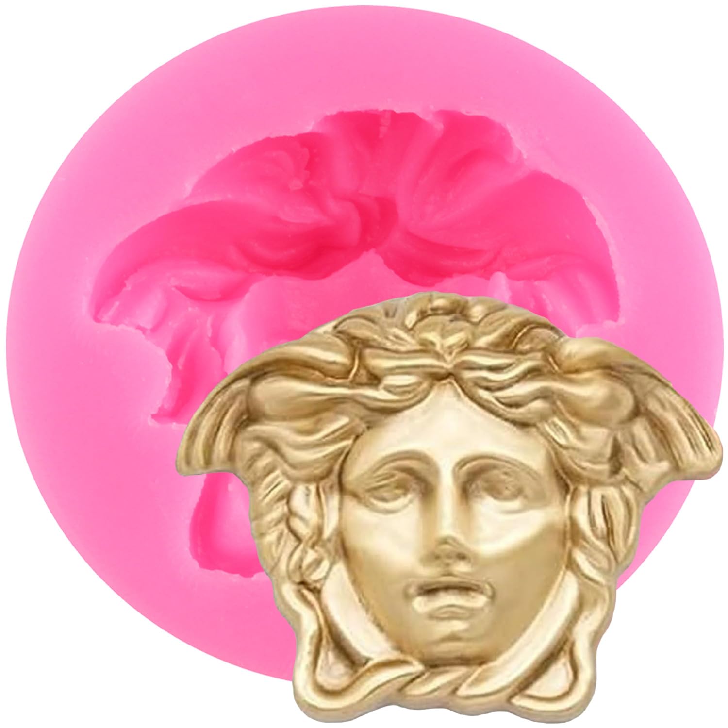 Medusa Silicone Molds Mythology Goddess Fondant Mold For Cake Decorating Cupcake Topper Chocolate Candy Gum Paste Polymer Clay