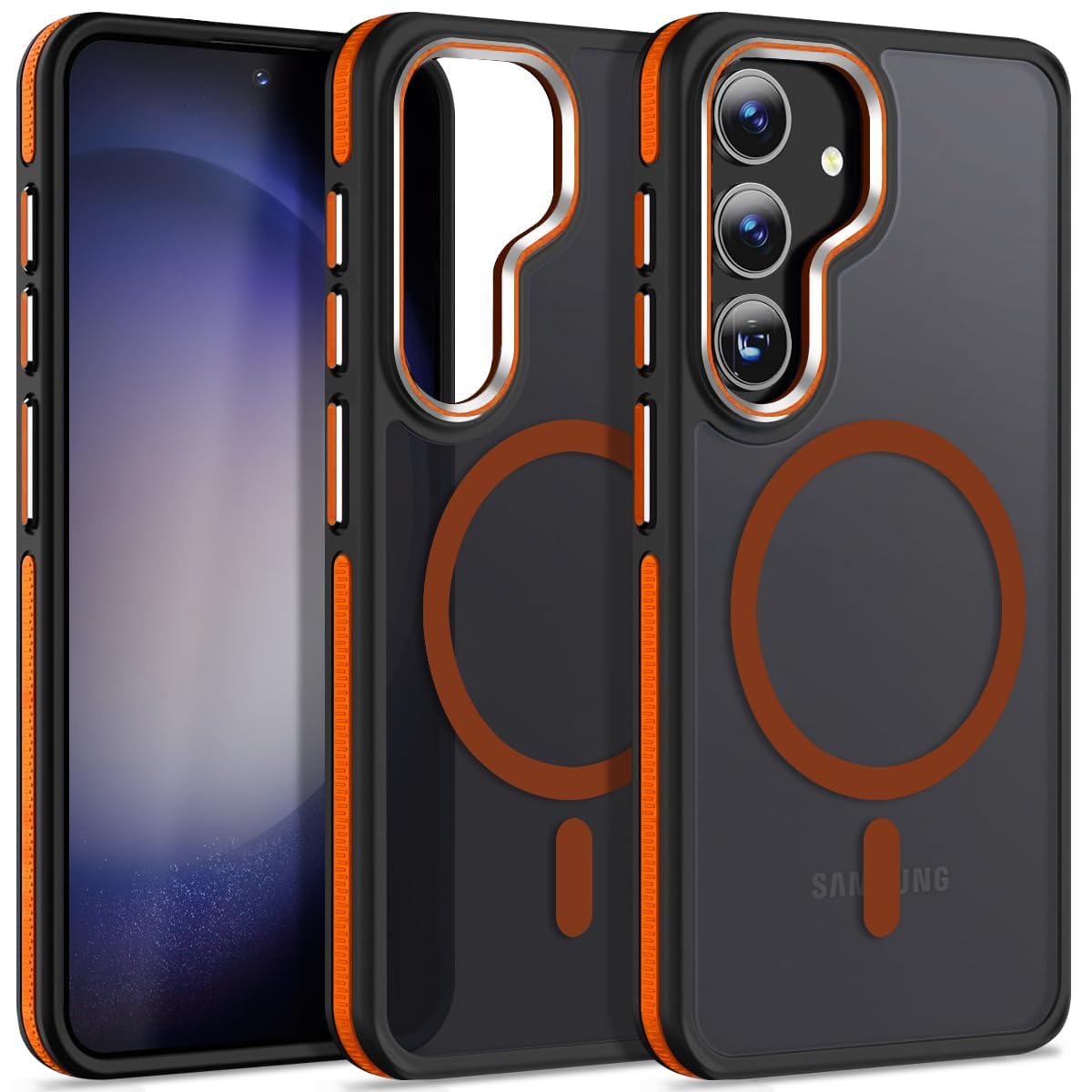 MALEWOLF Magneic for Samsung Galaxy S25 Plus/S25+ Case Compatible with Magsafe, [Drop Protection] & [Anti-Slip Edge] S25 Plus Phone Case, Stylish