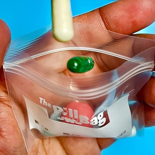 Miniatura 5 de The Pastillero | 1 paquete de 100 | Reutilizable, pequeño, resistente, viajes, organizador de píldoras, uso diario, a prueba de olores, impermeable,