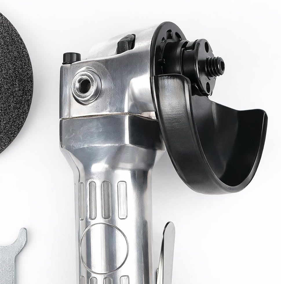Angle Grinder, Pneumatic Grinding Tool, 4inch Air Angle Grinder Sander Cut Off Polisher 11000rpm Pneumatic Grinder Tool 1/4inch Thread