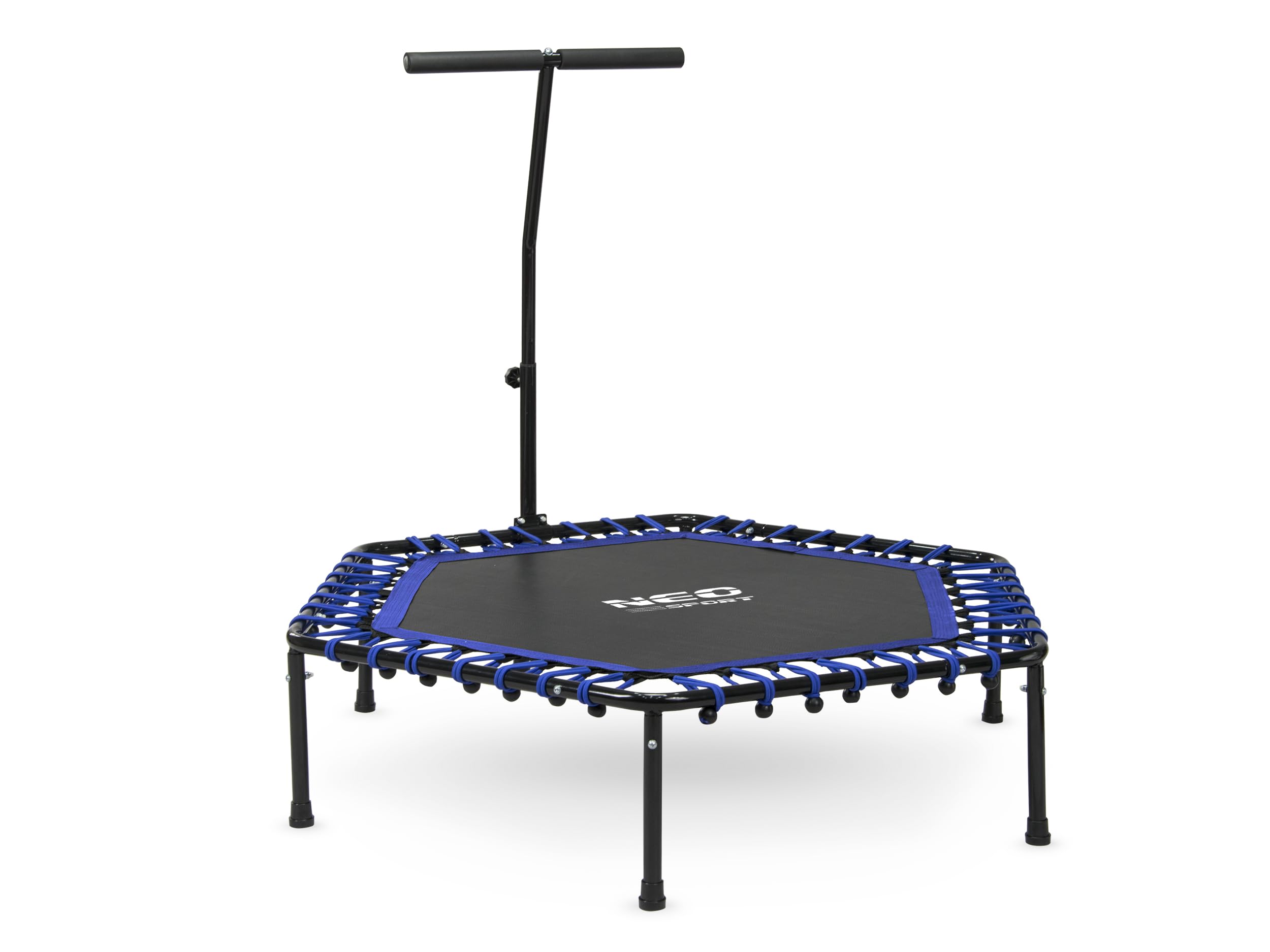 Neo-Sport Trampolino per adulti con manico regolabile in altezza, diametro 127 cm, fino a 100 kg, per interni ed esterni