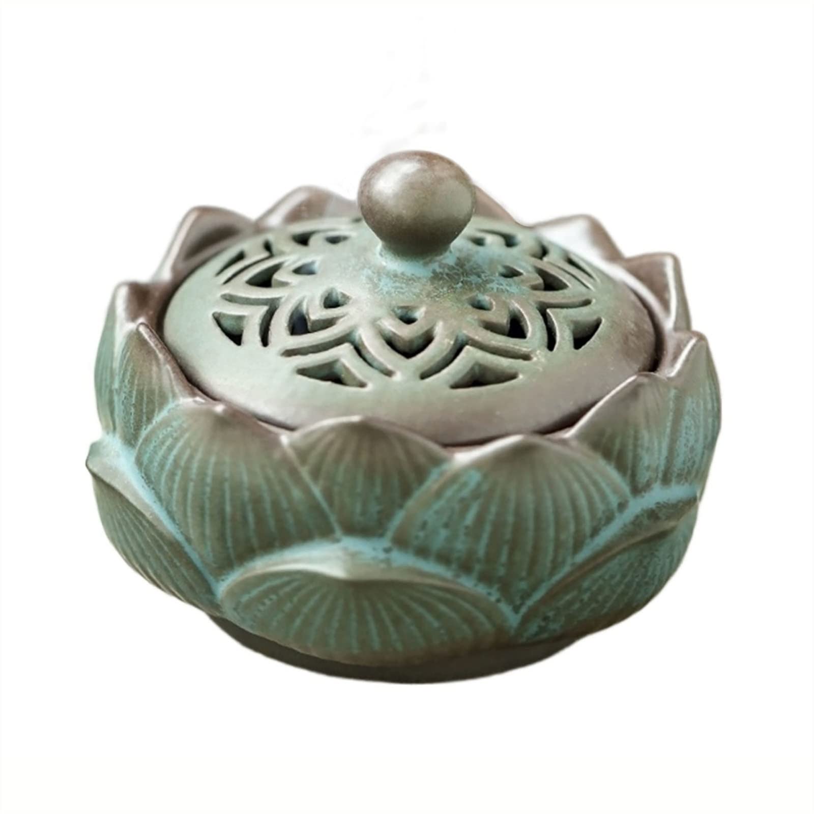 FCSHFC Ceramics Garlic Keeper Home Garlic Holder with Lid Garlic Jar for Counter, Farmhouse Garlic Pot, Garlic Storage Storage Container
