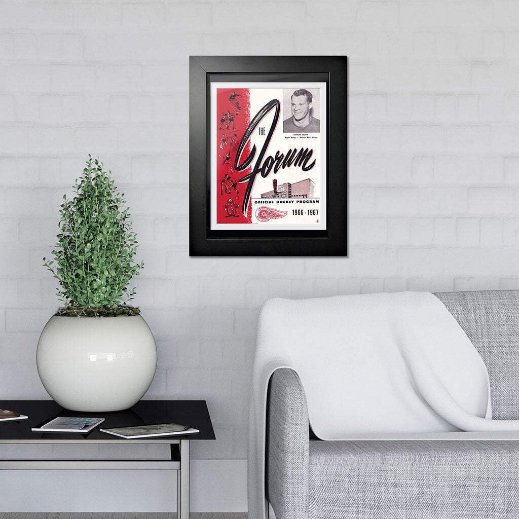 Sports Decor Detroit Red Wings Program Cover - Gordie Howe 1966